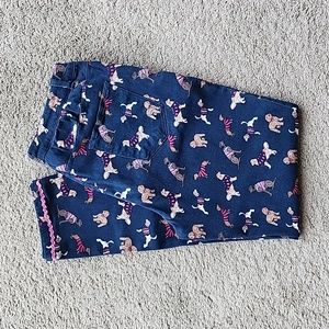 Simply Southern Women's Pants Jeans Size M Navy Blue Dog Print Stretch Slim